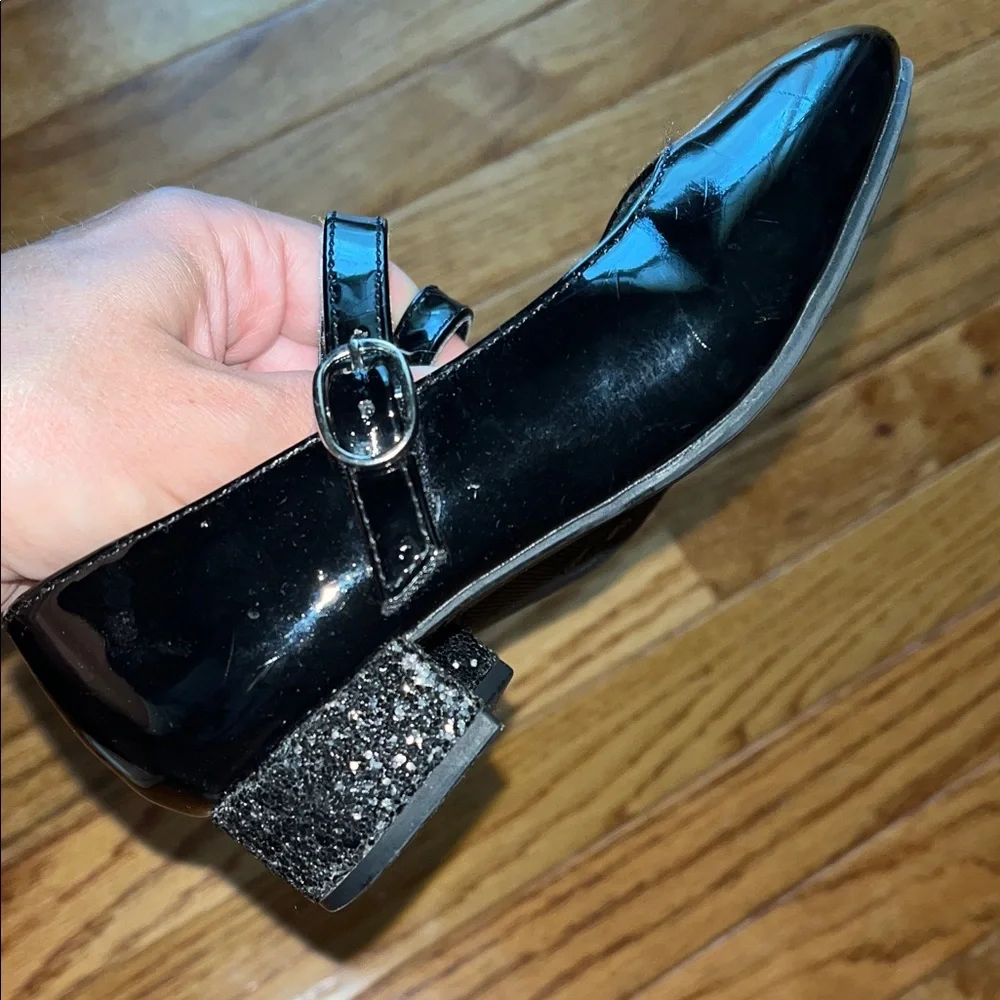 Wonder Nation Shiny Black Mary Jane Shoes